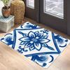 Bohemian Geometric Floral Carpet Mat Rug Blue Sunflower Smiley Sun Fruit Home Decoration Living Room Entryway Modern Vintage