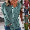 Women Fashion Hooded Star Print Patchwork Long Sleeves Tops Blouse Sweatshirt