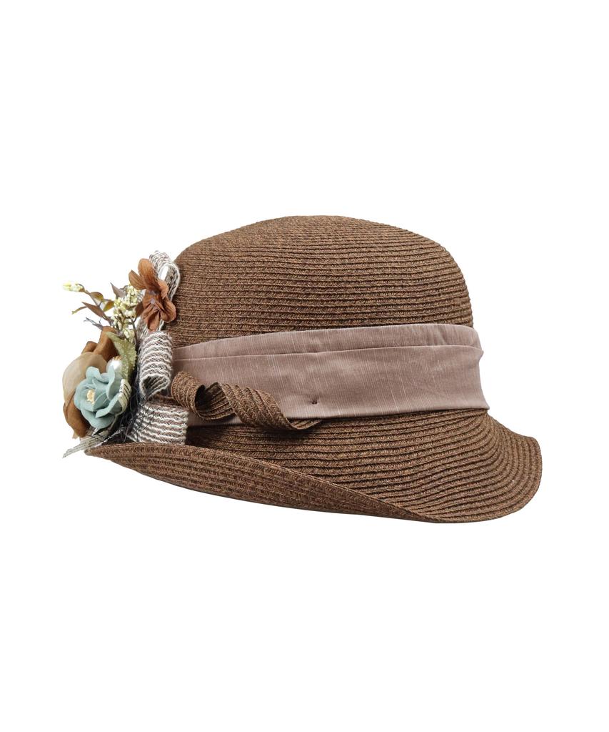 Kaliseumontapone Serena Flower Raffia Cloche Hat