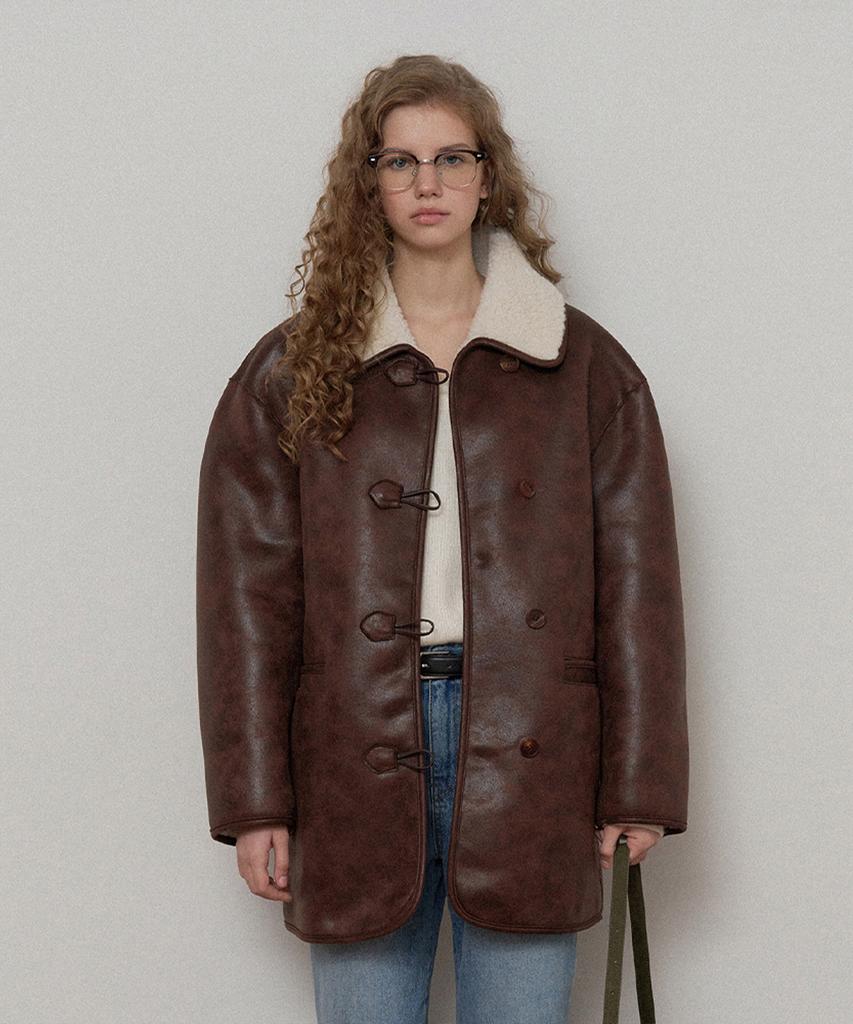 Somewherebutter Vintage Shearling Mustang - Dark Brown