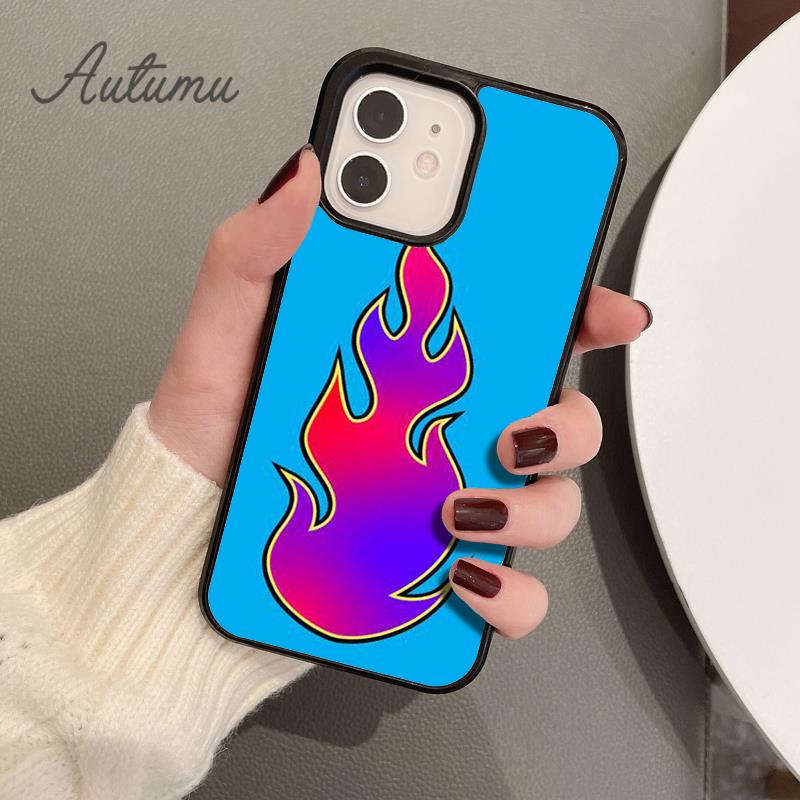 Трендовый чехол для телефона с пламенем для iPhone 11 12 13 14 Pro Max mini X XR XS SE 2020 5 6S 7 8 Plus Samsung Galaxy S21 S22 Чехол-накладка