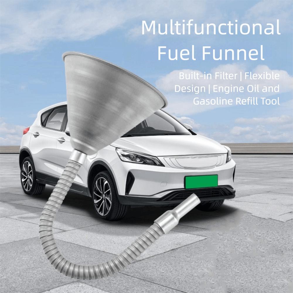 Filter Screen Metal Funnel Flexible Widely Mouth Multifunction Funnel  Liquid Fluids