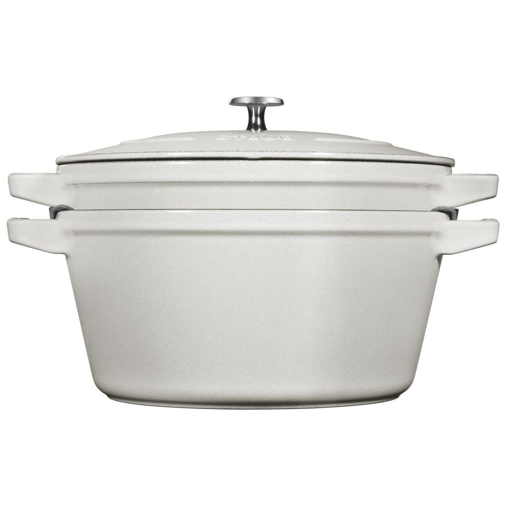 Staub Cocotte Campagne большой литой эмалированный горшок-гриль IH совместимый японский продукт с серийным номером "Stackable 24cm" [Авторизованный номер] 40508-385