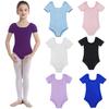 Girls Short Sleeve Ballet Leotard Gymnastics Leotards Kids Bodysuit Jumpsuit Ballerina Dance Leotards