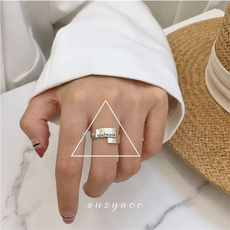 925 Stamp Silver New Multiple Styles Simple Wave Light-shaped Solid Rings Trendy Couple Jewelry