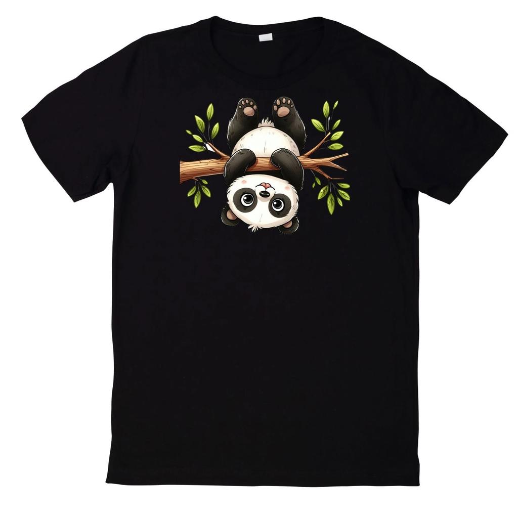 T-Shirt Lustiges Süßer Panda Motiv Baumwolle