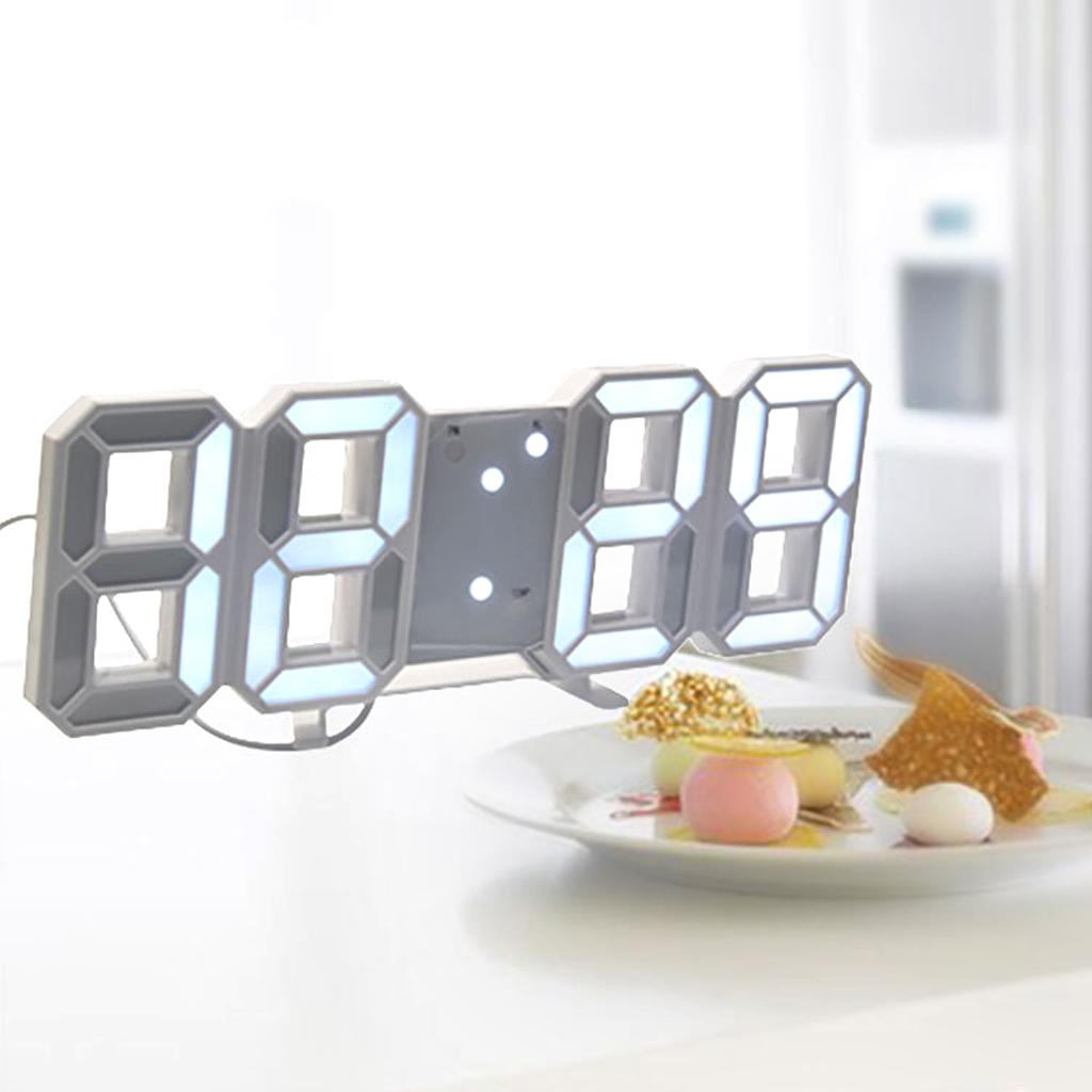 3D светодиодные цифровые часы с автоматической регулировкой яркости, датой, стабильной температурой, современные декоративные 3D светодиодные электронные часы