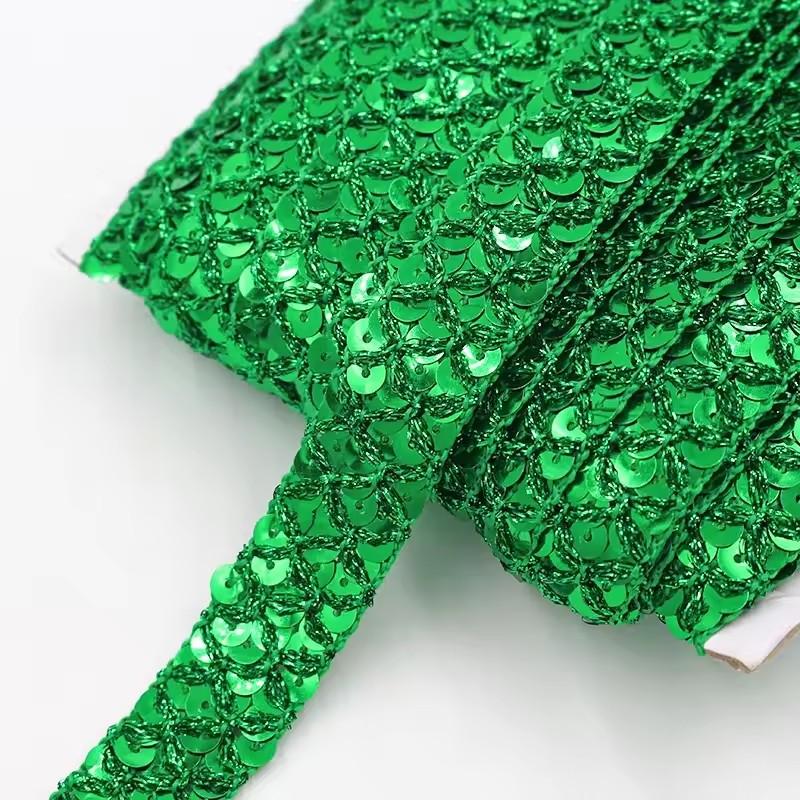 2/5/10M Sequin Lace Braided Band Decoration Ribbon for Clothes Not Elastic Trim Cosplay Dance Dress Wedding Sewing Accessories