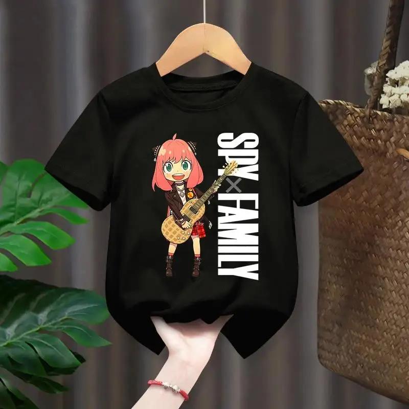 Футболка с графическим принтом из мультфильма Семья Шпиона, Японское аниме, Харадзюку, Модная Повседневная футболка с коротким рукавом, Женская