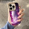 Phone Case: 2D flat lambskin suitable for iPhone 18, 17, 16, 15, 14, 13 Pro film protective case, dreamy starry sky, Christmas and Halloween gift