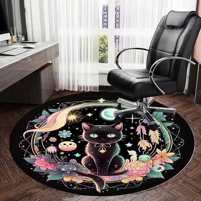 1pc Office Carpet Chair Mats Magical Celestial Cat Garden Perfect for Decorating Office Chairss, Or Bedrooms.YDT474