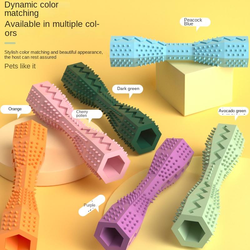 New Pet Tooth Grinding Toy Dog Chewing Stick Bite-resistant Pet Fun Missing Food Toy Tooth Cleaning Stick