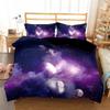 Роскошный темно-синий комплект постельного белья Galaxy Twin Full Queen King Size, пододеяльник/пододеяльник, комплект сияющих звезд, звездное небо, пододеяльник