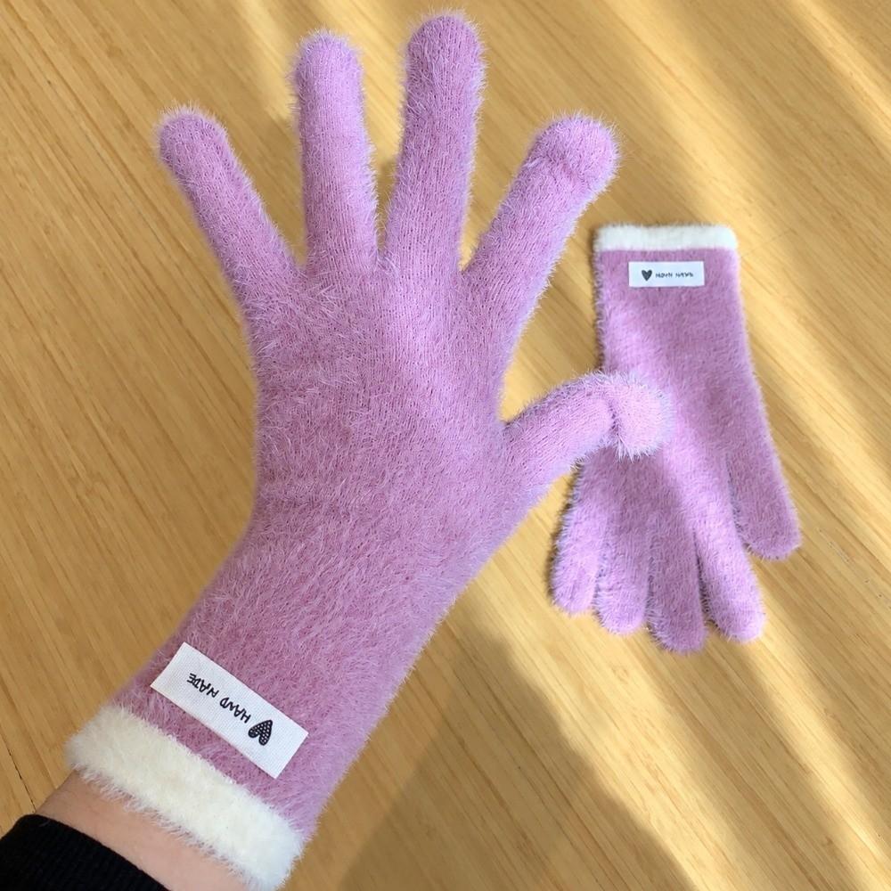 Windproof Winter Warm Gloves Thermal Thick Touch Screen Gloves Full Finger Gloves For Students