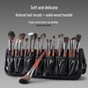24-Piece Premium Animal Hair Makeup Brush Set - Soft Eyeshadow Brushes for Professional Makeup Artists