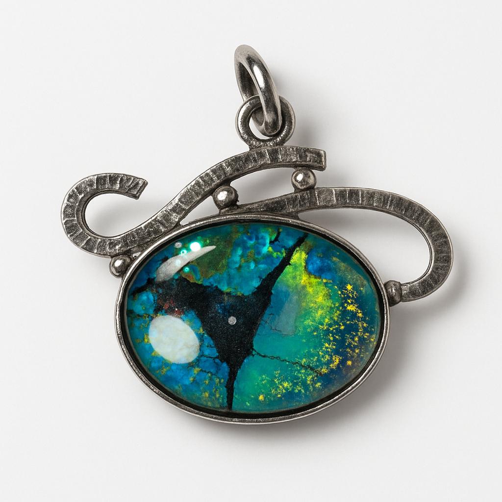 Natural Opal Pendant Quality 25 ct 925 Sterling Silver Oval Cut October Birthday Birthstone