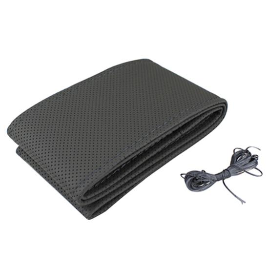 DIY Soft Faux Leather Car Auto Steering Wheel Cover with Needle and Thread