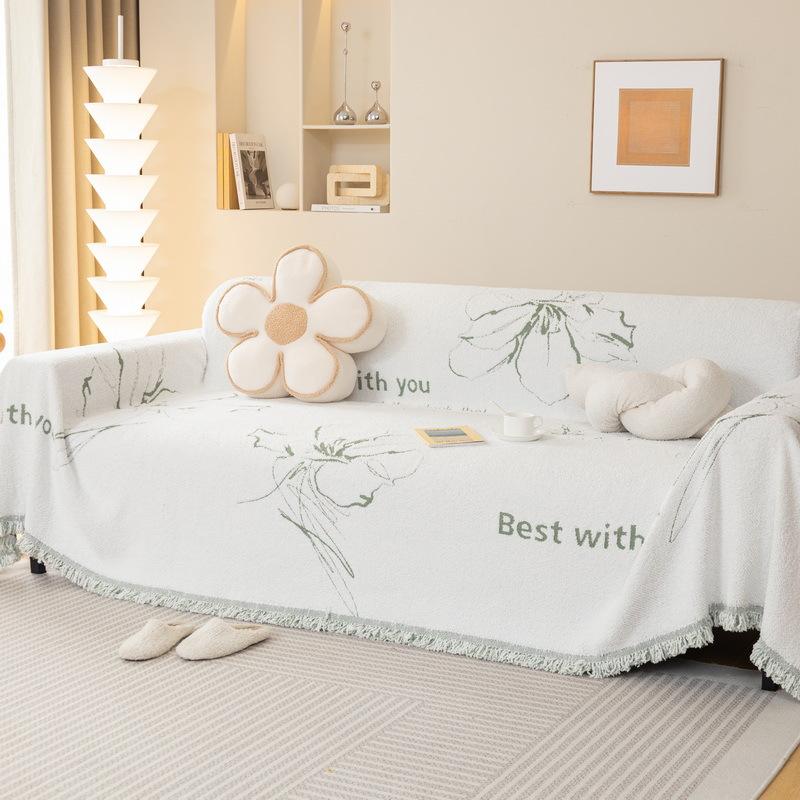 Chenille Sofa Towel Simple Sofa Cover Cloth Four Seasons Universal Sofa Cover Anti-Scratching Machine Washable
