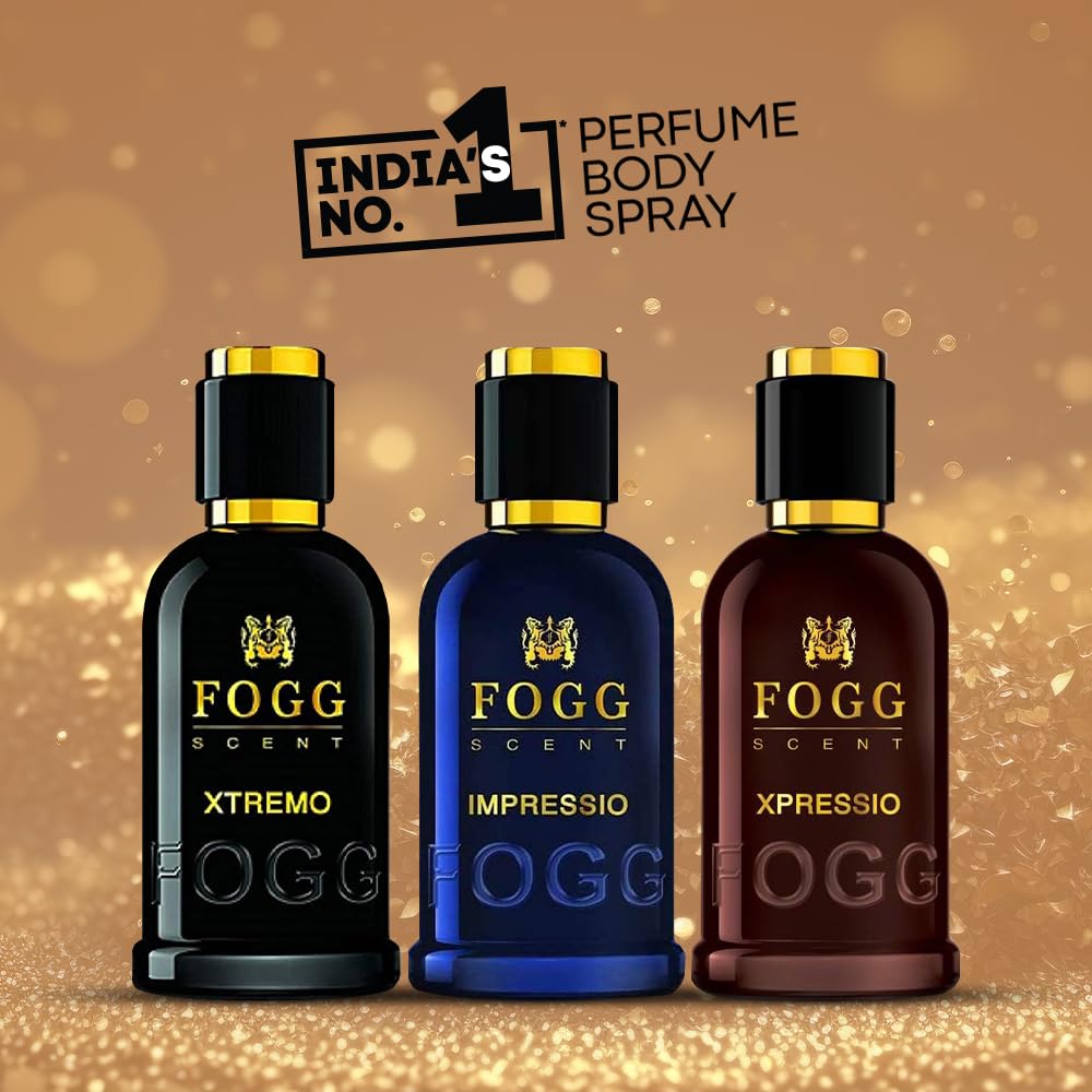 Fogg Impressio Perfume For Men 100ml | Long Lasting Amber Woody Fragrance With Citrus Vanilla Musk Notes | Everyday Wear Scent