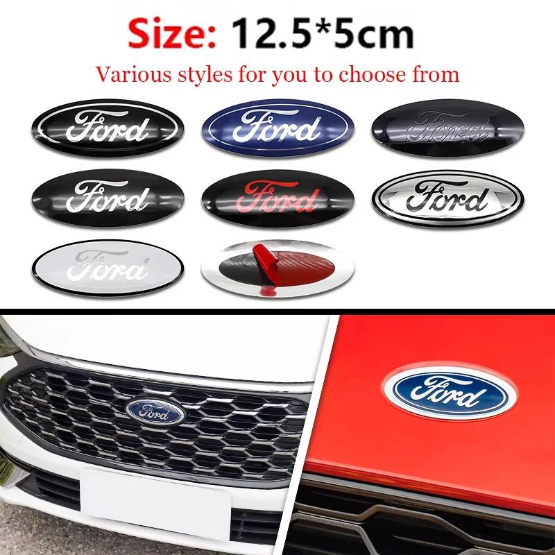 rdxbt6 12.5cm Car Front Grille Trunk Hood Sticker Styling for Ford Focus Mk2 Mk3 Fiesta Mk7 Ranger Mondeo Mk4 S-MAX Kuga Accessories