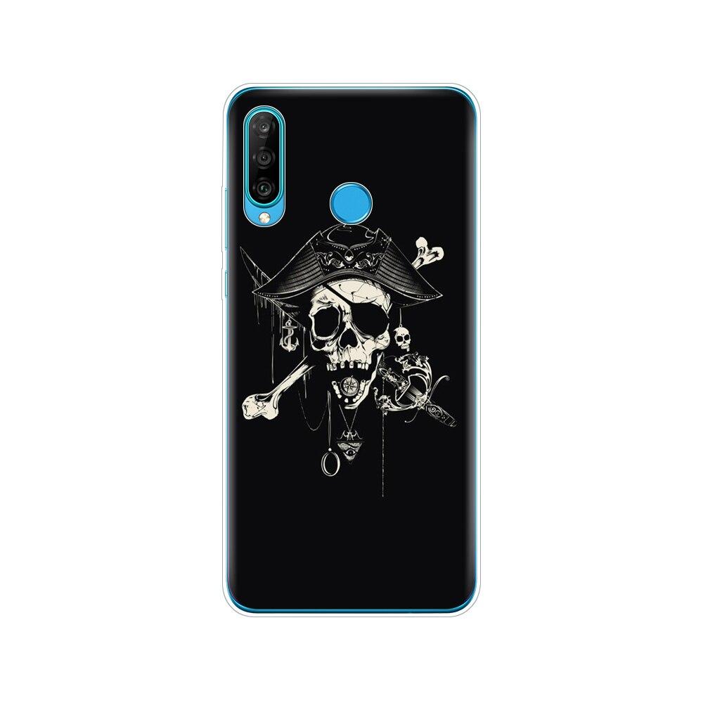 Силиконовый чехол для телефона HONOR 20 lite view 30 v 30 pro чехол для huawei honor 20S 9A 9C 9S 9X Premium 7s 8a skull ghost