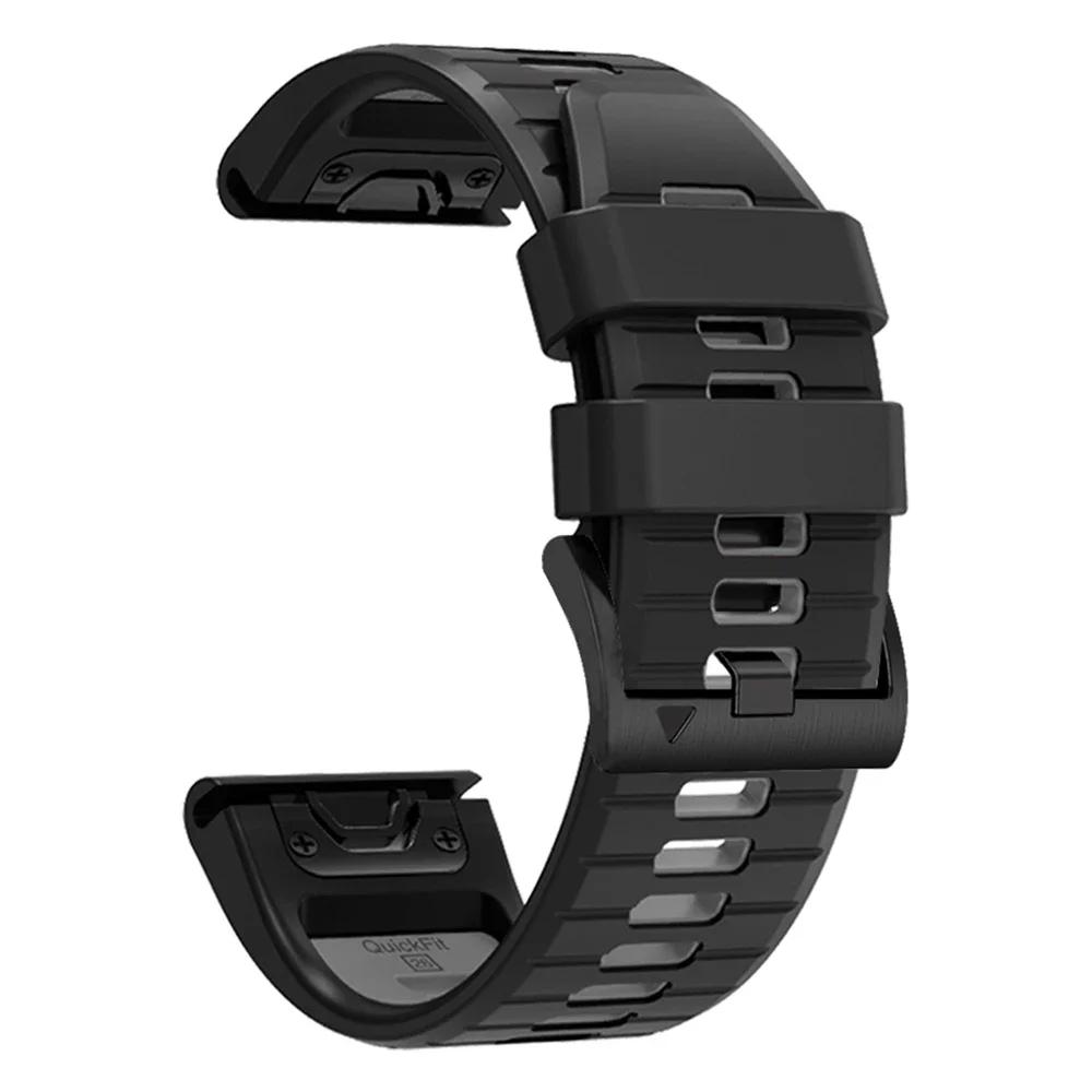 22 26 мм ремешок QuickFit для Garmin Fenix 8 E 7X 7 6X 6 Pro 5X Plus 3HR браслет Epix Gen 2 Enduro 3 Tactix силиконовый ремешок