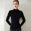 Kangsai Ni Women's Cashmere Slim-Fit Half-High Neck Sweater - 100% Pure Cashmere Knit Base Layer