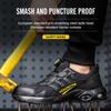 Men'S Rotating Button Steel Toe Safety Shoes Air Cushion Anti Puncture Anti Smash Work Sneakers Non-Slip Industrial Work Boots