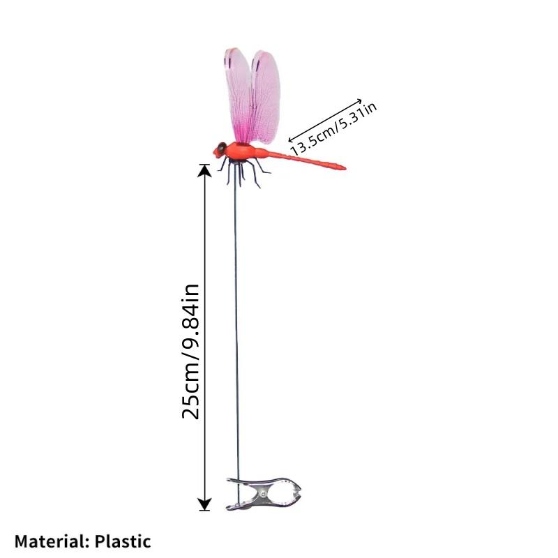 6 шт. Искусственная стрекоза клипса Водонепроницаемая Уличная 3D Стрекоза Садовые Декоративные Клипсы Домашние Патио Украшения Поделки Искусственная Стрекоза Клипса