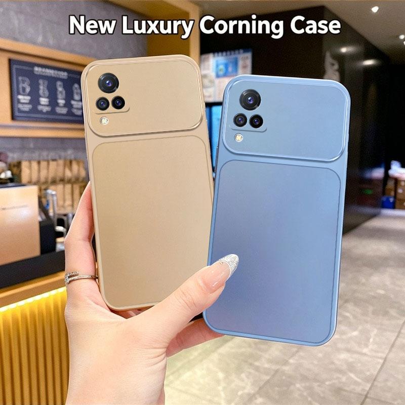 Для Vivo V20 Pro Чехол Vivo V21 Обложка Vivo S7 Vivo S9 Capa Задняя крышка телефона Бампер Ударопрочный ТПУ Жидкий силикон Мягкий Funda