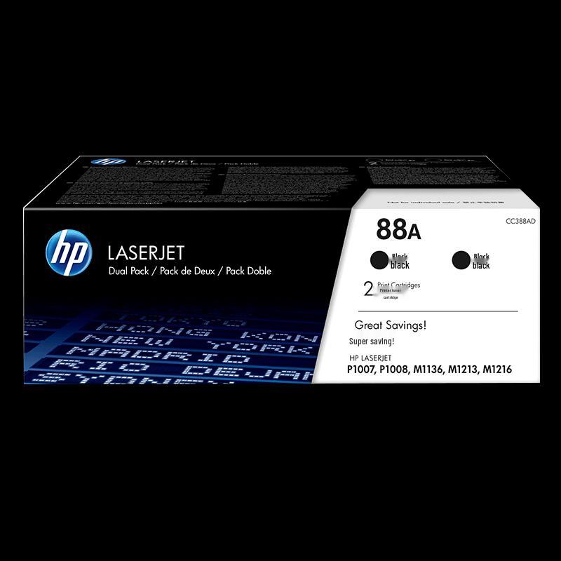 HP 88A Black Toner Cartridge Twin Pack