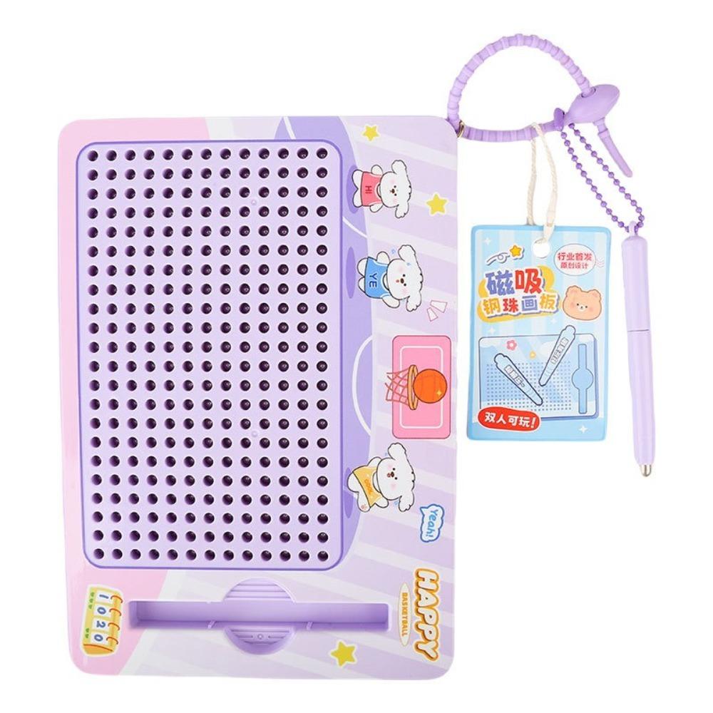 Puzzle Steel Ball Drawing Board Magnetic Toy Writing Pad Bag Pendant  for Backpack