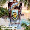 Beach Towel Burnley Football Print Custom Name Text Soft Towel for Swimming Pool