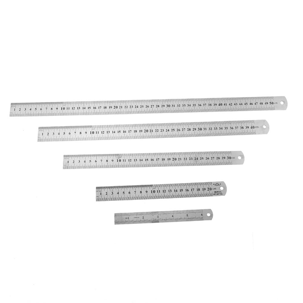 Stainless Steel Ruler Millimeter Ruler High Precision Metal Straight Edge Ruler for School Office Home Engineer Craft