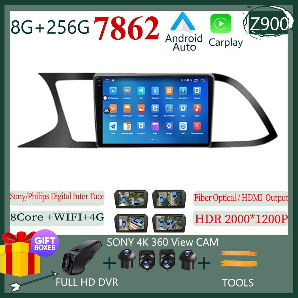 Carplay Android для Seat Leon 3 MK3 2012-2020 Автомобильный Радио Мультимедиа Видео Плеер Навигация Sony cam Экран QLED NO 2 DIN DVD
