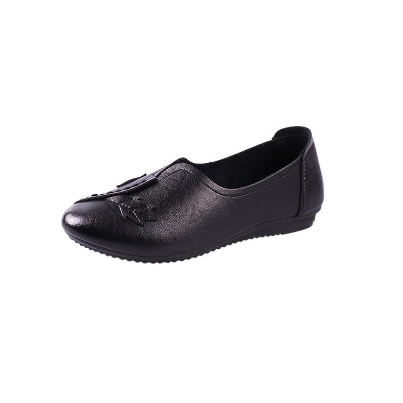 2025 новые туфли для мам одинарные туфли на плоской подошве четырехсезонная обувь для женщин среднего и пожилого возраста обувь Doudou женская