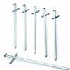Set of 5 Tent Pegs for Rocky Ground, 23cm, Galvanized Steel