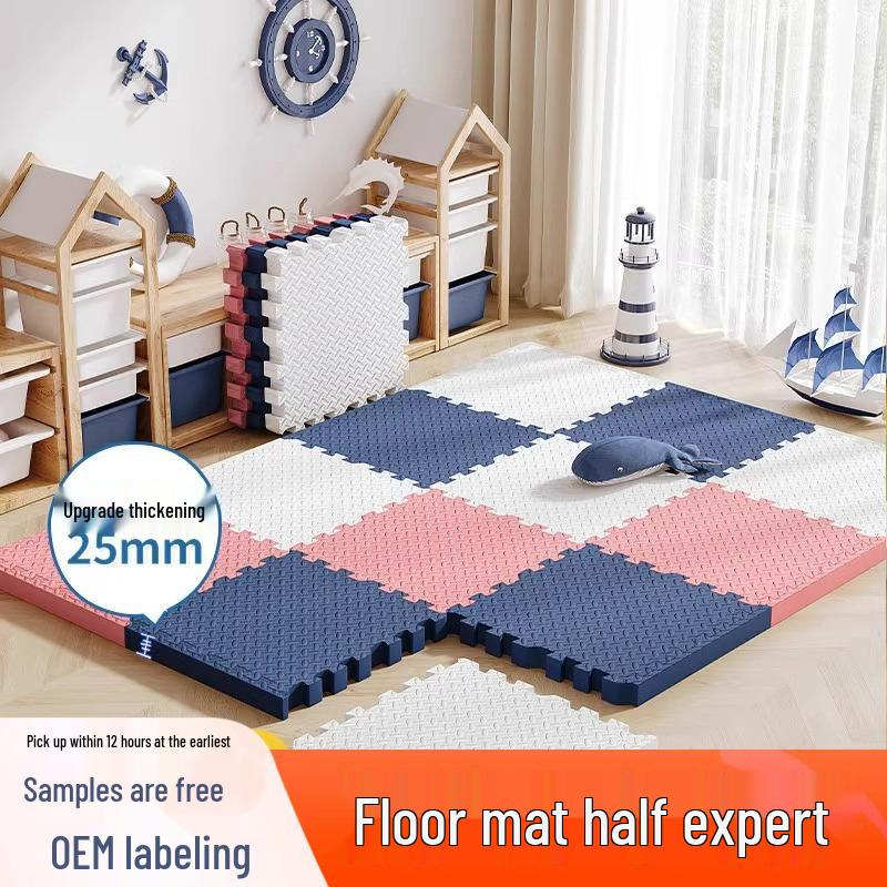 Thick Non-Slip Foam Floor Mat - Fitness, Children's Play, and Interlocking Sports Mat