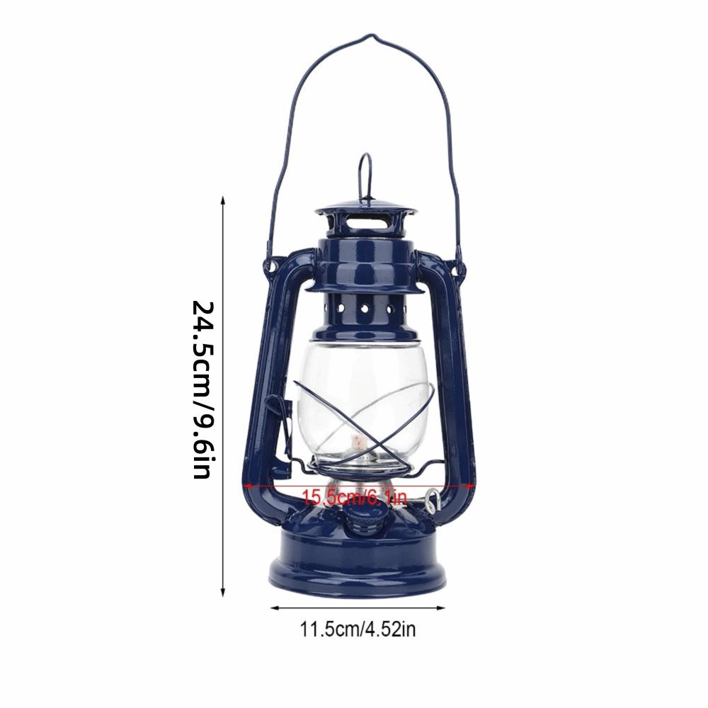 Metal Construction Iron Lantern Windproof Hanging Fuel Lantern Emergency Lighting