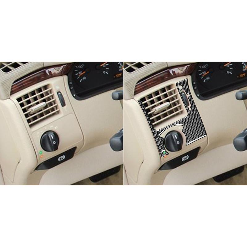 Для Benz E-Class W210 1996-2002 Накладка на вентиляционное отверстие водительской стороны из настоящего углеродного волокна Аксессуары для интерьера автомобиля Декоративная наклейка