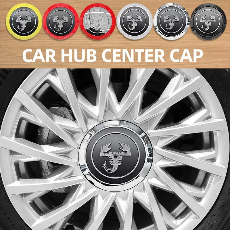 GJIFK1 4PCS 133mm Sport Rim Cap Car Emotion Equip Scorpion Wheel Covers Wheel Center Sturdy Cap Wheel Cover Hubcap for Fiat Abarth 500