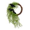 13.8 Inch Halloween Crow Wreath for Front Door Artificial Dead Branch Wreath with Simulated Crow And Vines for Walls Doors Windows Decor
