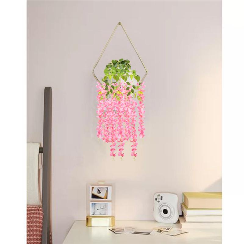 12 шт. 3,6 фута венок из искусственных цветов глицинии, висящий на свадебном саду, озеленение на открытом воздухе, вечерние украшения для дома своими руками