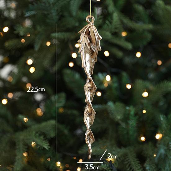 Рождественские украшения Пластиковые блестящие золотые Снежинка/Олень/Ангел Подвесные украшения для рождественской елки