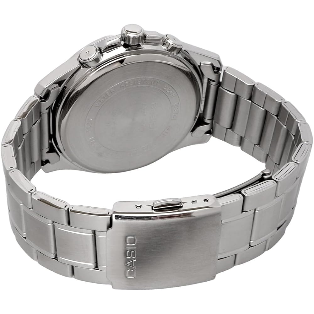 Casio Standard Quartz Men's Watch MTP-1375D-2A2V Blue 24-Hour Display Stainless Steel