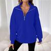2025 Euro-American Cross-border Half-zip Long-sleeve Loose One-piece Hoodie for Autumn/Winter