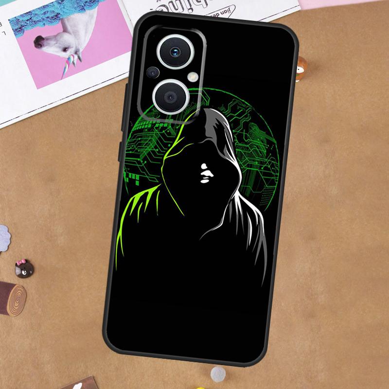 Matrix Hacker Чехол для OPPO Reno 13F 11F 12F 14F 10 11 12 13 14 Pro 8T 7 8 Lite OPPO Find X9 X8 X6 X5 Pro