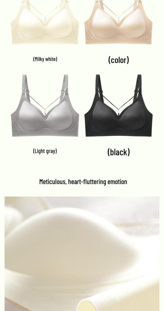 Бесшовный беспроводной бюстгальтер: Мягкая поддержка, Предотвращает обвисание, Разработано для большой груди