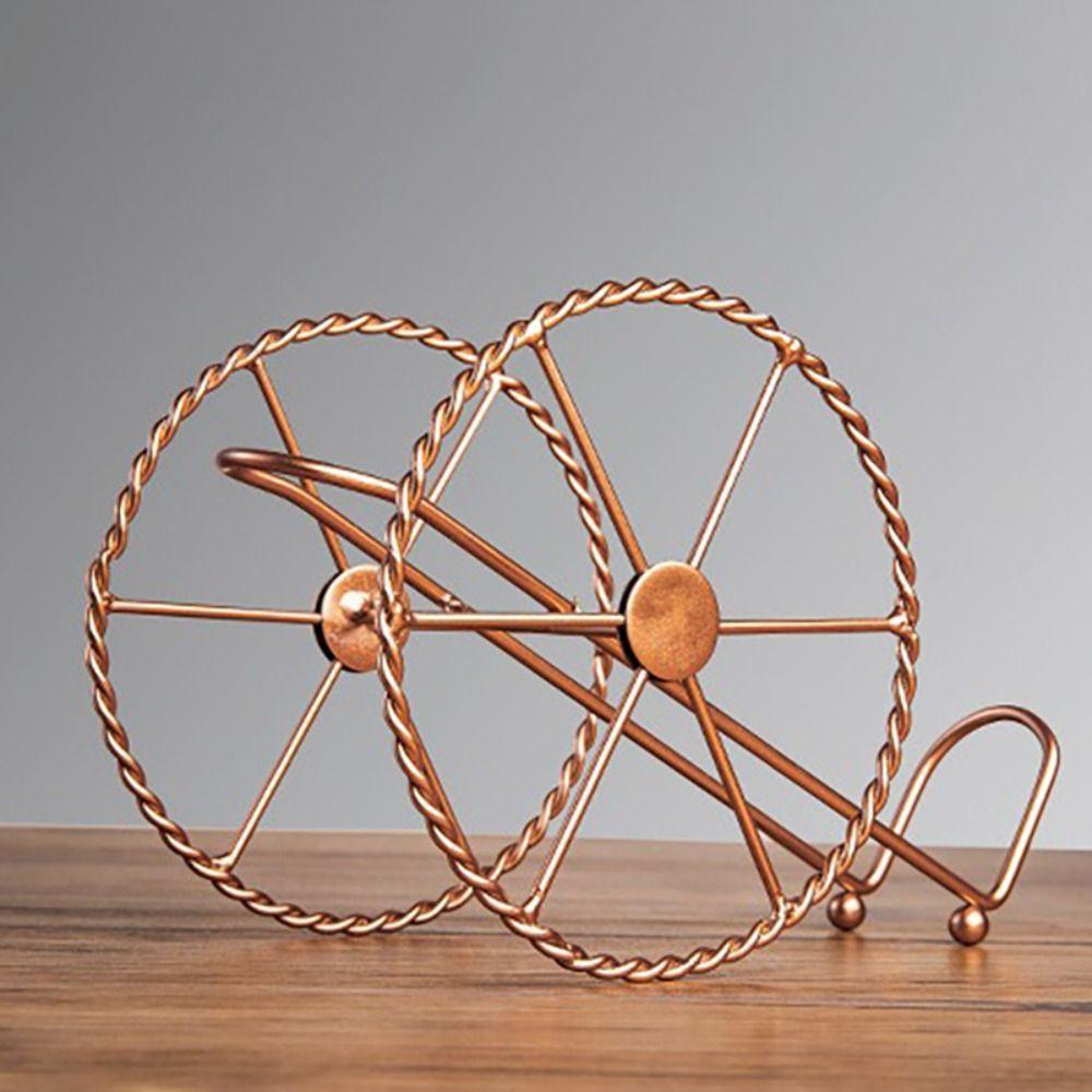 Wheels Design Red Wine Rack Home Bar Decor Wine Holder Durable Wine Display Holder Kitchen