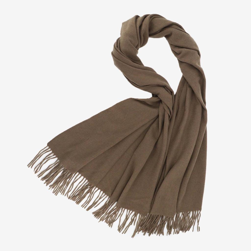 2025 Autumn/Winter New Women'S Solid Color Imitation Cashmere Scarf, High End And Versatile Scarf, Fashionable Thickened Men'S Tassel Shawl